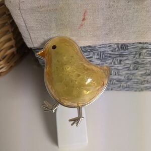 Yellow Glass Bird Figurine